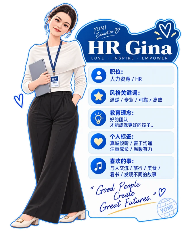 Gina 的卡通形象与个人介绍