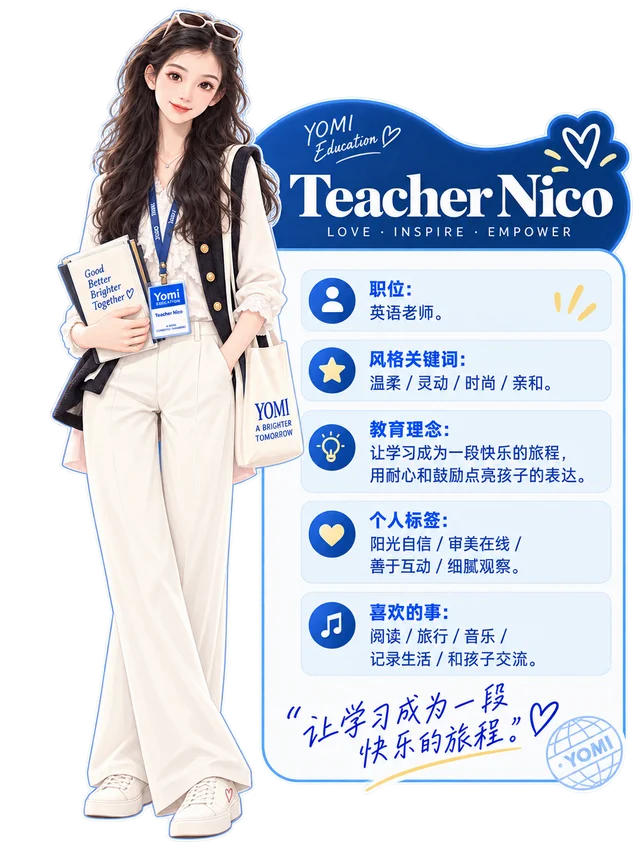 Nico 的卡通形象与个人介绍