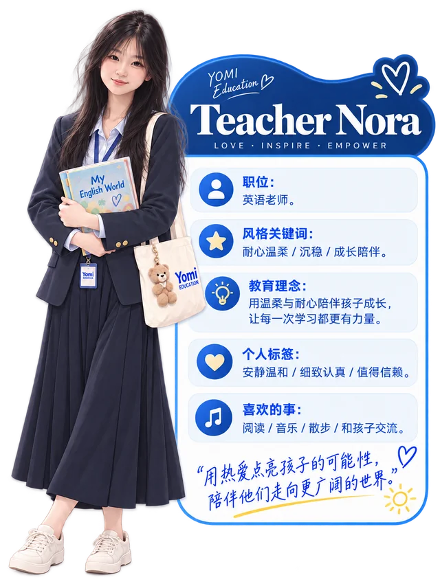 Nora 的卡通形象与个人介绍