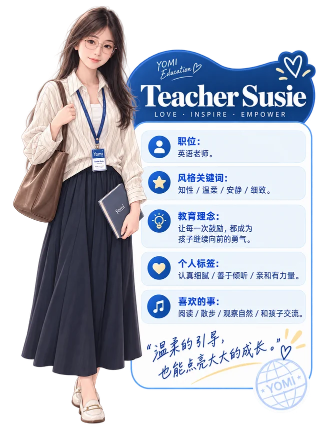 Susie 的卡通形象与个人介绍