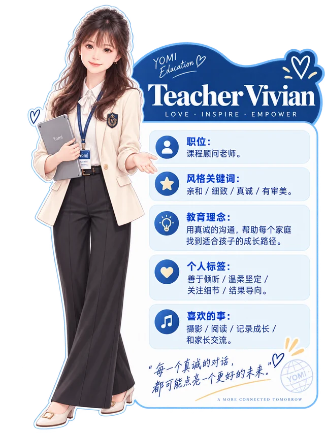 Vivian 的卡通形象与个人介绍